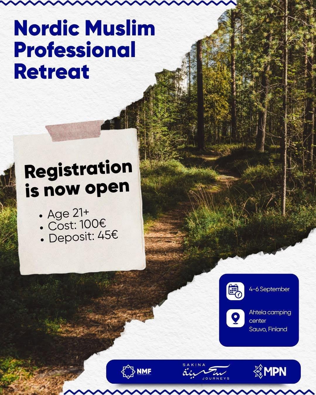 Nordic Muslim Professional Retreat registration artwork